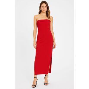 Pretty Garden Red Knit Strapless Tube Sweater Dress XXL